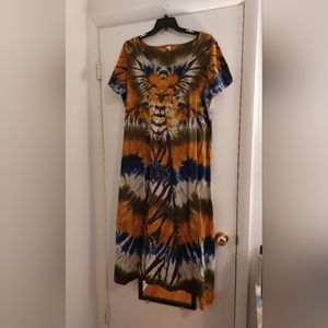 Dharma Trading Co. EUC Tie Dye Dress Plus Size 2XL Multi-colored